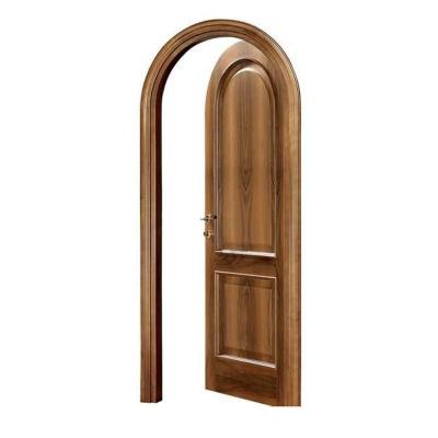 China High Quality Solid Teak Entrance Round Lid Main Door Modern European Solid Wood Arch Door Style Arch Door Design for sale