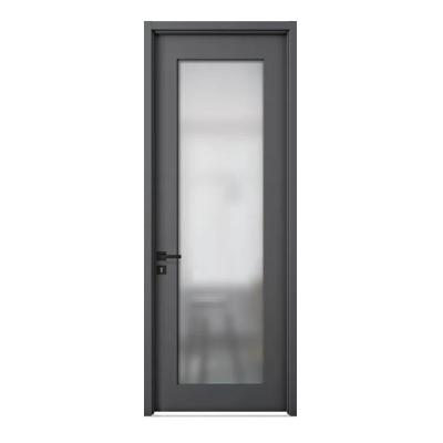 China Modern Solid Wood Door House Modern Door Waterproof Bathroom Glass Internal Solid Wood Doors for sale