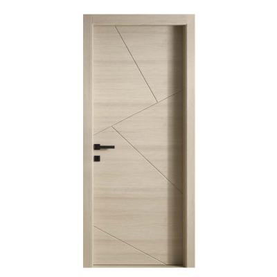 China Sound Insulation Door Interior Pre Hung Wooden Doors/Door Design MDF White Oak Wood Waterproof Single Solid Wood Bedroom Doors for sale