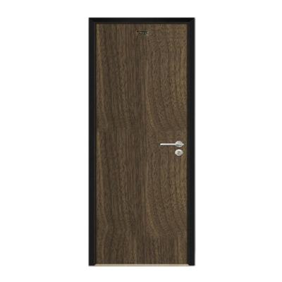 China Modern Hot Selling With Metal Wood Frame Door Leaf Water Proof Fashionable Wooden Door Hotel Wood Frame Design for sale