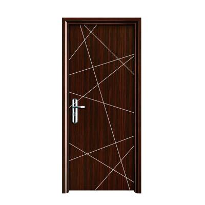 China Waterproof + Sound Insulation Single Flush Wooden Plastic Composite Door Wpc Bedthroom Waterproof Internal Doors for sale