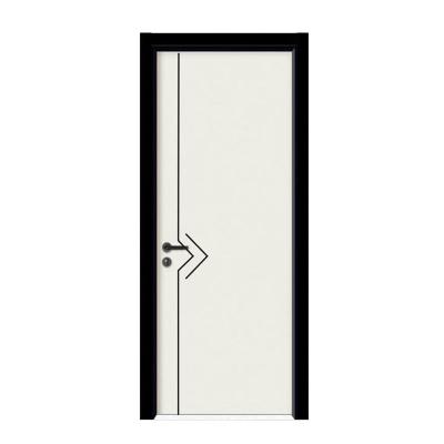 China Waterproof + Sound Insulation Good Quality WPC Internal Laminated Wood Bedroom Door Composite Sound Proof WPC Doors For Apartment for sale