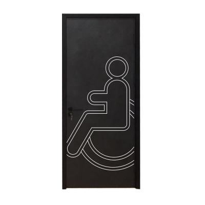 China Waterproof + Commercail Plastic Composite Bathroom Sound Insulation Foshan Factory Price Black Color Wooden Door Wpc Interior Doors for sale