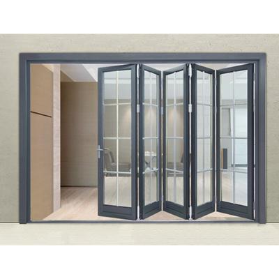 China Modern China Factory Customize Aluminum Alloy Villa Interior Glass Balcony Sliding Folding Door for sale