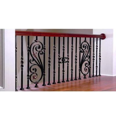 China Modern Classic Design High Quality Indoor Wrought Iron Stair Railings Customized Handrails for sale