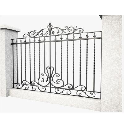 China Modern Custom Luxury Design Wrought Iron Stair Railings Fence Exterior Door Design for sale