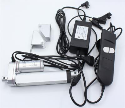 China Waterproof competitive price 850mm stroke length input voltage 12V or 24VDC motorized linear actuators with AC 110v/230v control box for sale