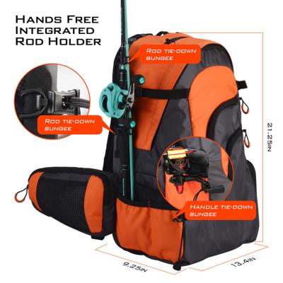 China Fishing Rod Protection Outdoors Large Compartment and Large Front Organize Pocket Water-Resistant Fisherman Tackle Bag for sale