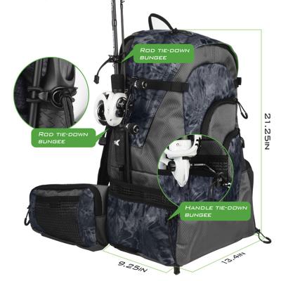 China Fishing Rod Protection Outdoors Convenient Angler Fishing Tackle Bag Pack Adjustable Should Tie Fishing Bags for sale