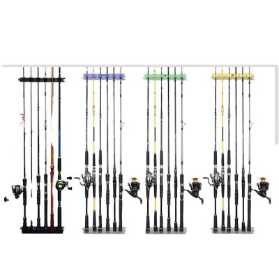 China Hot Selling Multicolor Custom Metal Fixed Goods Fishing Rod Fishing Rod Display Rack Fishing Reel Display Stand for sale