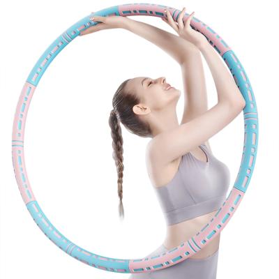 China Adjustable Detachable Massage Hoola Ring Hoops Fitnes Slimming Body Tummy Exercise Hoola Circle Weighed for sale