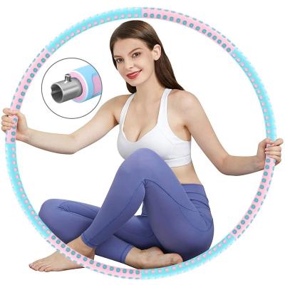 China BELLY Fitness Equipment Foam Detachable Bodybuilding For Adults Exercise Weight Loss Hoola Ring Hoops for sale