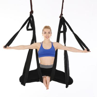 China Universal Cheap Customized 6 Colors Home Aerial Swing Flying Hammock Hanging Yoga Hammock 20 Handles Belt 20 Colors for sale