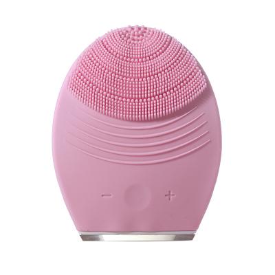 China Sonic Face Brush Mini Silicone Anti-puffiness Electric Vibration Face Cleanser Waterproof Mini Silicone Facial Cleaning Brush menwomen for sale