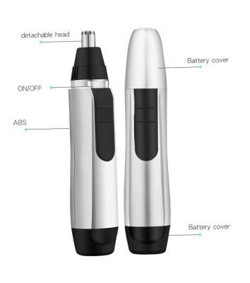 China 2020 New Design Car Mini Electric Portable Nose Ear Hair Removal Vibrissa Pen Eyebrow Trimmer Noiseless Men Nasal Trimmer for sale