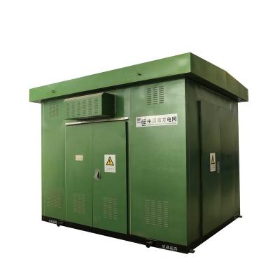 China Compact Power Supply Dimension 630kVA 15kV-0.4kV Compact Substation Transformer Dyn11 Oil Immersed Type for sale