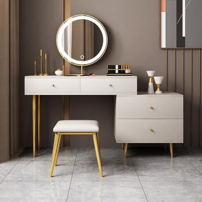 China Net Red Nordic Bedroom Apartment Simple Retra Of Dressing Table Built-in Modern Light Luxury Top Quality Dressing Table Small for sale