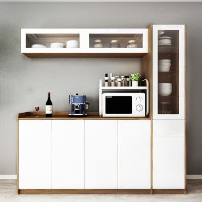 China Modern Design Nordic Sideboard By The Wall Home Wall Cabinet With Simple High Glass Restaurant Cabinet MDF for sale