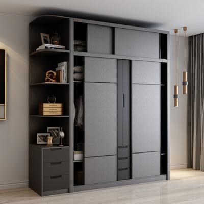 China Modern Design Kitchen Living Room Bedroom Hotel Room Office Furniture Custom Sliding Door Wardrobe for sale