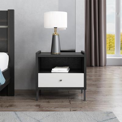 China Nordic bedside table storage bedside table home color wooden side table apartment bedroom storage nordic modern storage small for sale