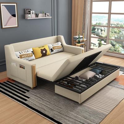 China Other Multi-Function Foldable Foldable Push-Pull Dual Function Sofa Bed Apartment Living Room Small Double Sitting Telescopic Chair for sale