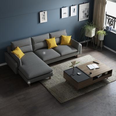 China Other German Nordic Modern Minimalist Combination Small Corner Sofa Fabric Sofa UK Living Room Japanese Apartment Sofa for sale