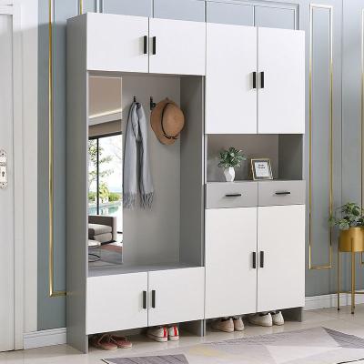 China Simple modern design porch cabinet shoes cabinet clothes household large capacity combination multi-function hall cabinet for sale