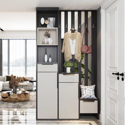 China Modern design household screen living room entrance cabinet door clothes and shoe modern minimalist multifunctional hanging cabinet for sale