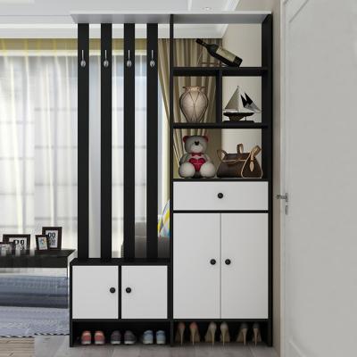 China Modern Minimalist MDF Screen Cabinet Nordic Wardrobe Living Room Porch Rack Shoe Divider Cabinet Modern Design for sale