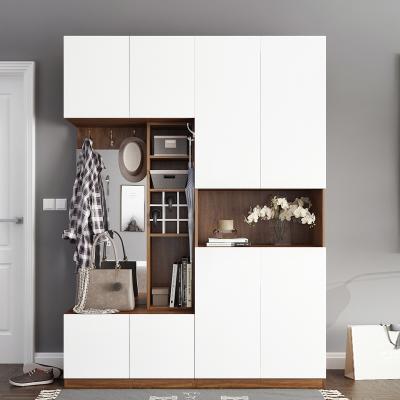 China Nordic Minimalist Multifunctional Modern Design Shoe Cabinet Locker Door Porch Cabinet Locker Storage MDF for sale