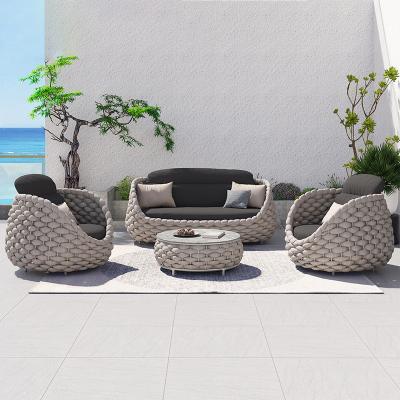 China Modern outdoor villa balcony balcony outdoor sofa rattan sofa rattan patio waterproof leisure for sale