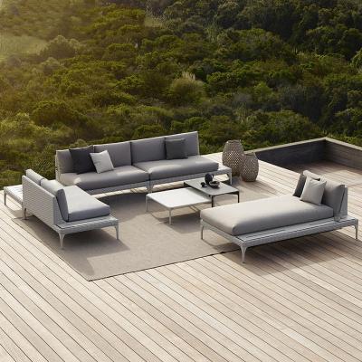 China Outdoor modern outdoor sunscreen outdoor waterproof balcony rattan leisure combination sofa rattan furniture for sale