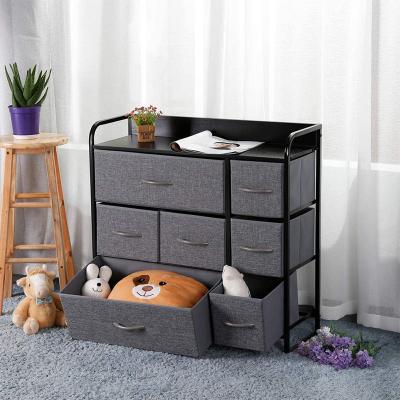 China Simple storage living room cabinet large capacity toy storage cabinet with 7 drawers cloth dresser clothes storage for sale