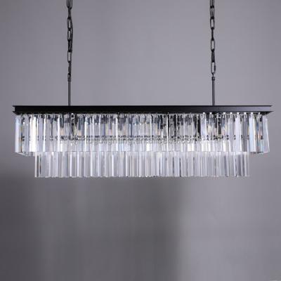 China American Style China New Modern Home Luxury Ceiling Light Led Crystal Chandelier For Kitchen Island Indoor Pendant Lighting for sale