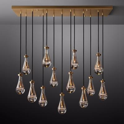 China Modern Luxury China American Style Ceiling Lamp Led Material Crystal Chandelier Pendant Lighting For Dining Restoration for sale