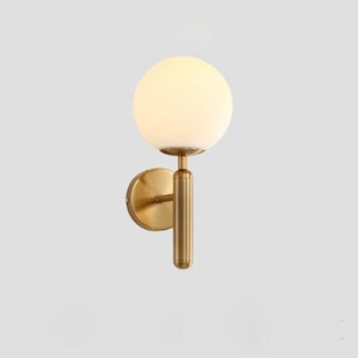 China Modern Modern Bedroom Wall Sconce Light Indoor Gold Graphite Glass Bracket Light for sale