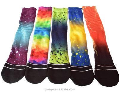 China FY-1817 3d printing fashion anti-slip colorful man socks popular customer copy for sale