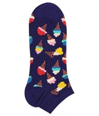 China Sustainable four season ice pattern colored boat socks for men or women for sale