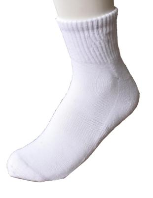 China FY-1879 Breathable All White Terry Women Ankle Rolling Socks for sale