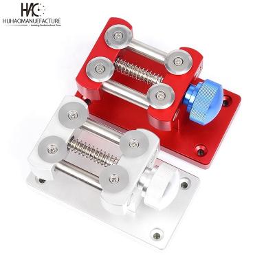 China Classic Metal Case Vise With Base Watch Stand For Watch Repair Metal Enlarged Table Stand Repair Tool Open Round for sale