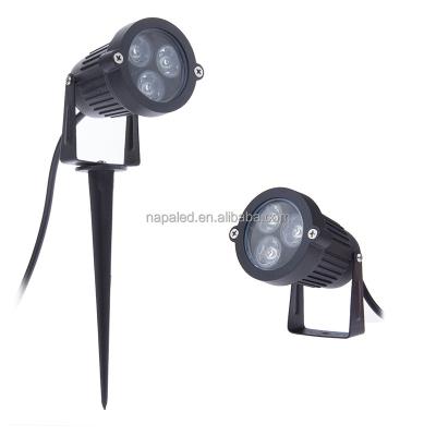 China Garden Aluminum Housing IP65 RGB Waterproof Warm White Color Changing 12V 3W LED Garden Spike Light for sale