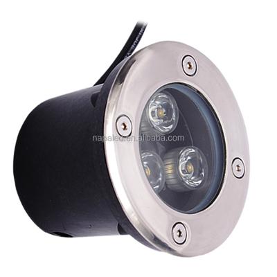 China Garden RGB Color Changing IP67 Waterproof Outdoor Recessed Light Spot 3W LED Underground Decking Light for sale