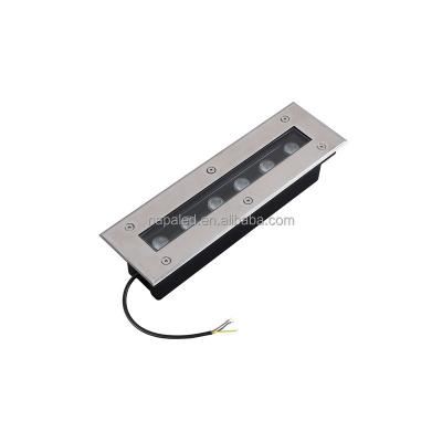 China Garden Low Voltage Aluminum Housing Square IP67 Buried Lamp DC24v 5W 6W LED Underground Deck Lighting for sale