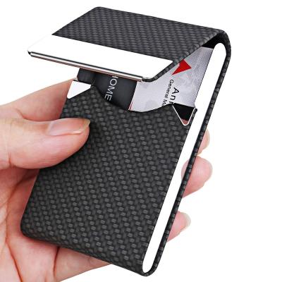 China Normcore / Minimalist Professional Business Card Holder Pocket Business Card Case PU Leather Multi Card Case Credit Card Wallet With Magnetic Closure for sale