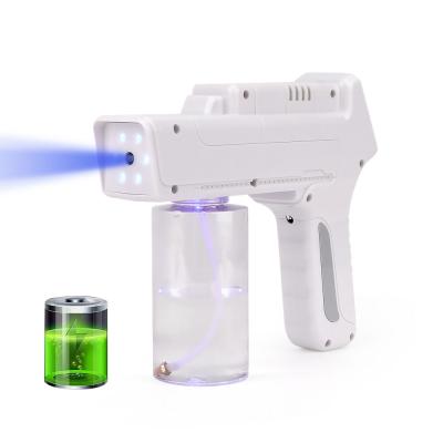 China Portable Blue Nano Hair Sprayer Steam Gun Light Garden Spray Water Mist Disinfection Sterilization Machine for sale