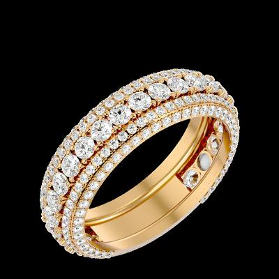 China 10k Gold Gorgeous Graceful Round Diamond Anniversary Wedding Band Ring Available in Rose/Yellow/White Gold for sale