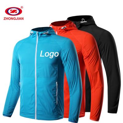 China Guangzhou custom sports jacket QUICK DRY zhongjian logo men's sports jacket for sale