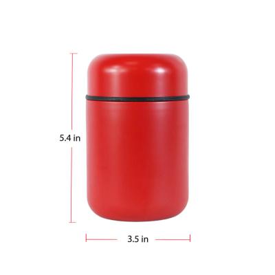 China Food Grade Durable 18/8 Business 13.5 oz Lunch Thermos Vacuum Clean Stainless Steel Insulated Lunch Food Jar For With Spoon for sale