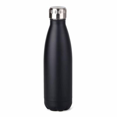 China Black Stainless Steel Double Wall Sports Water Bottle 17oz Cola Shape Travel Viable Insulated Thermal Flask for sale