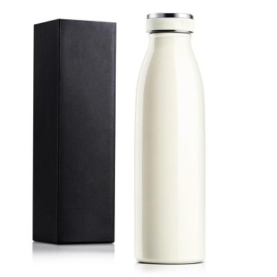 China Sustainable Vacuum Insulated 500ml 24 Hour Cold Double Walled Stainless Steel BPA Free Water Bottle With Lid for sale